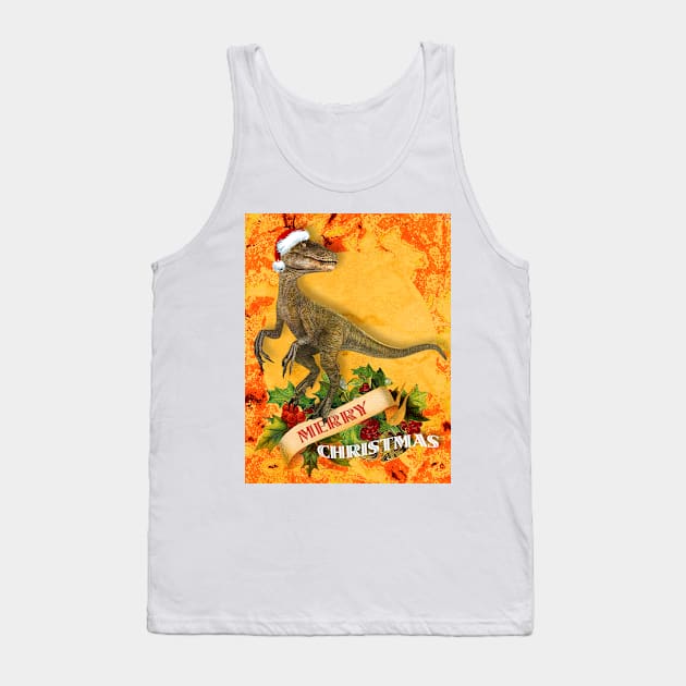 Merry Jurassic Christmas 5 Tank Top by PrivateVices